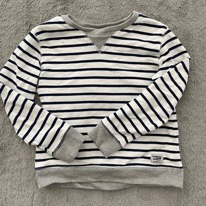 Boys size 7 Oshkosh sweatshirt navy striped